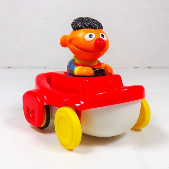 Illco Toys Vintage Illco Sesame Street Ernie In Red Car Boat